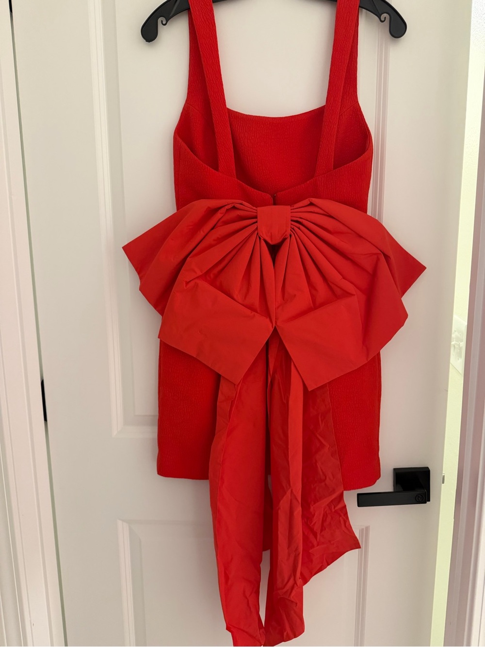 Rebecca Vallance Scarlet Sleeveless Mini Dress with Oversized Bow